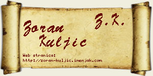 Zoran Kuljić vizit kartica